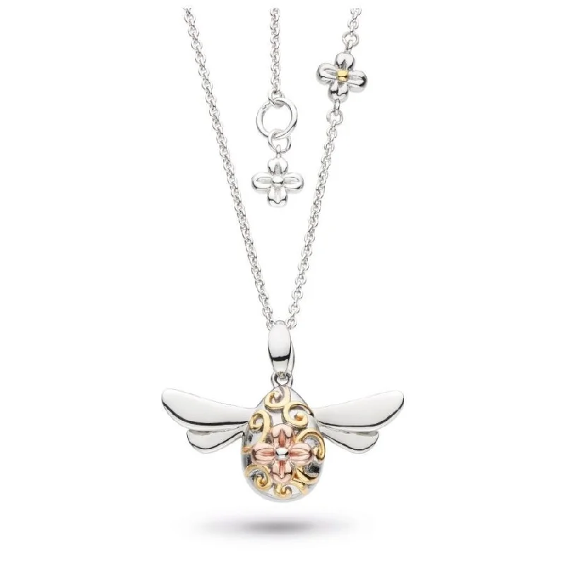 Silver Enchanted Cluster Leaf Gold, Rose Gold Necklace