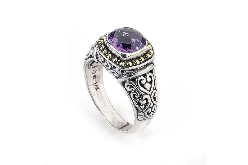 Tide shape rings-Tide shape rings-Zion Ring- Amethyst