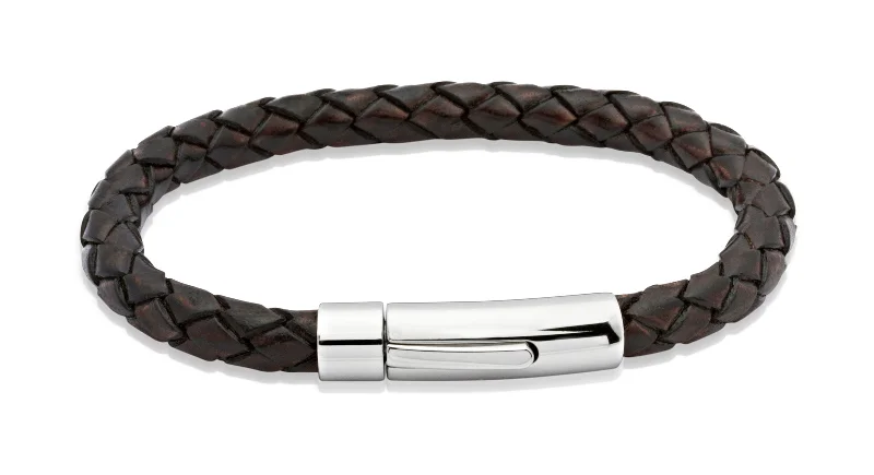 Unique & Co Antique Dark Brown Leather Bracelet