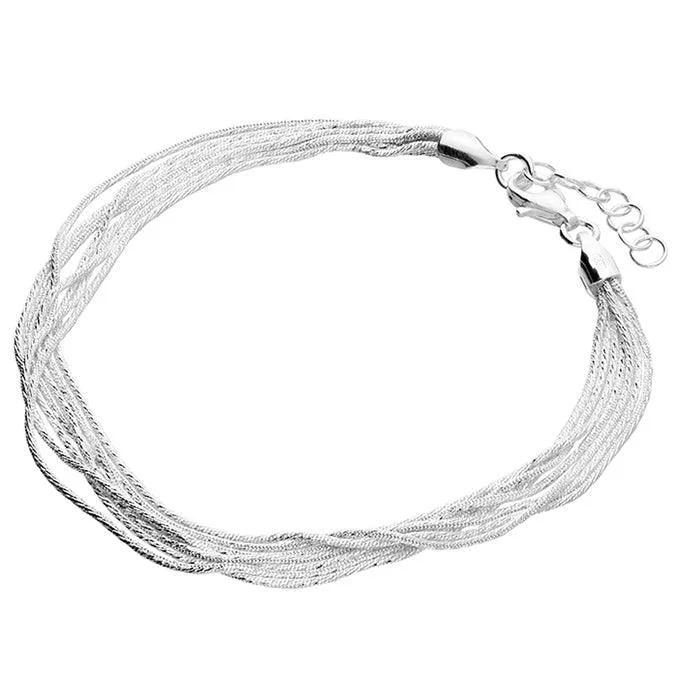 7-Strand Bracelet - Sterling Silver