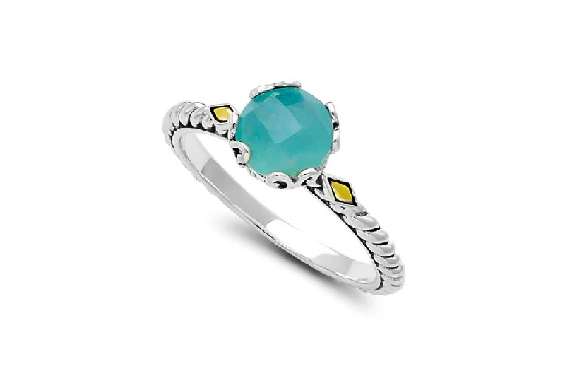 Victorian charm rings-Victorian charm rings-Glow Ring- Aquamarine