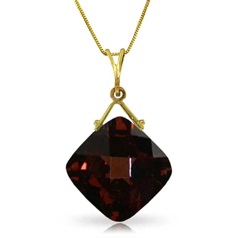 Vintage bead necklaces-8.75 Carat 14K Solid Gold Fall Into Place Garnet Gemstone Necklace