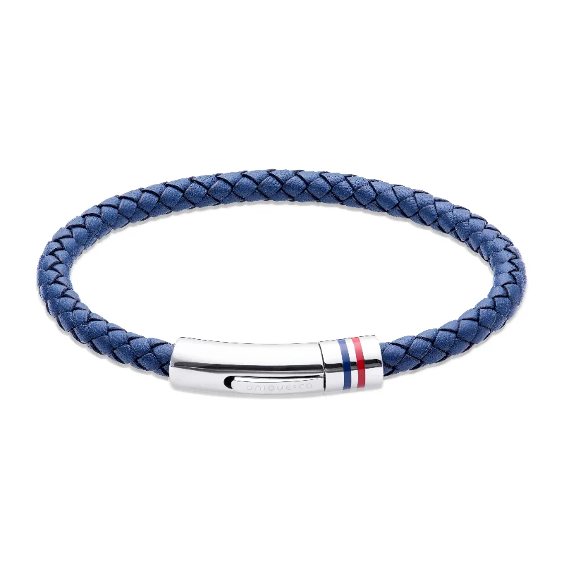 Unique & Co Navy Blue Leather Bracelet