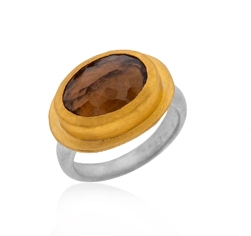 Topaz inlay rings-Topaz inlay rings-Nava Zahavi Wooden Ring