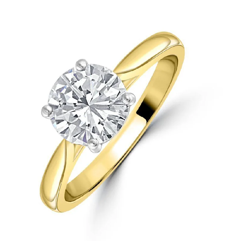 1.50ct Round Brilliant Cut Diamond Solitaire 18ct Yellow Gold Ring