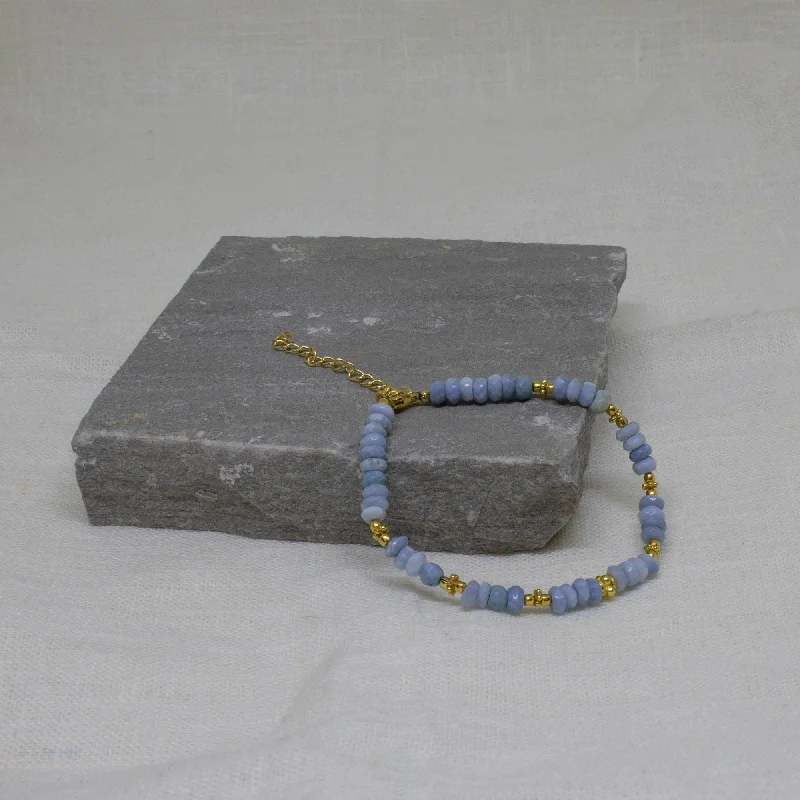 Blue Opal 18ct Gold Vermeil Bracelet