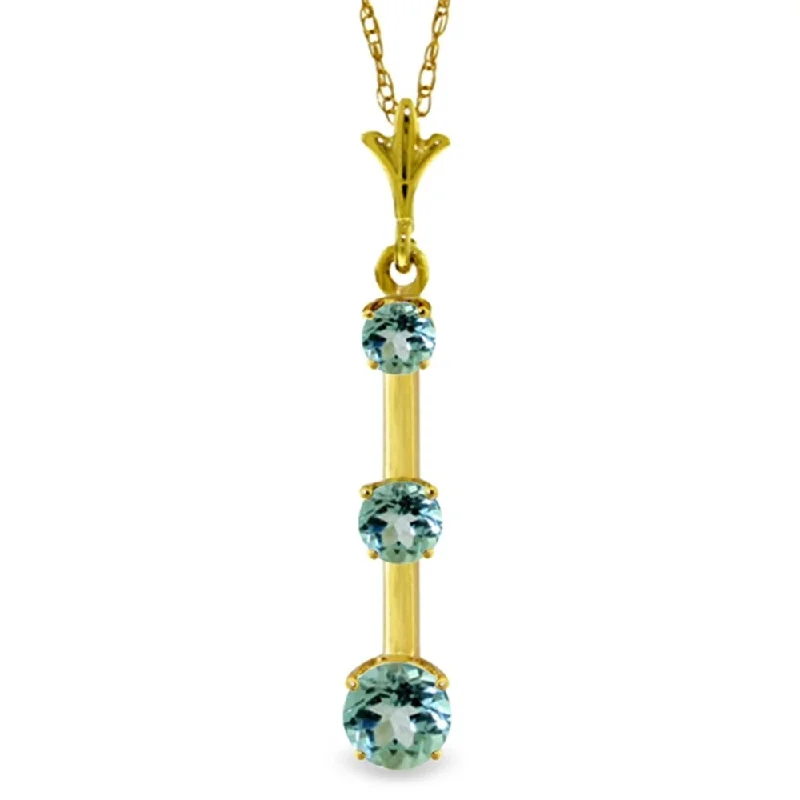 Dainty charm necklaces-1.25 Carat 14K Gold Lawrence Blue Topaz Necklace