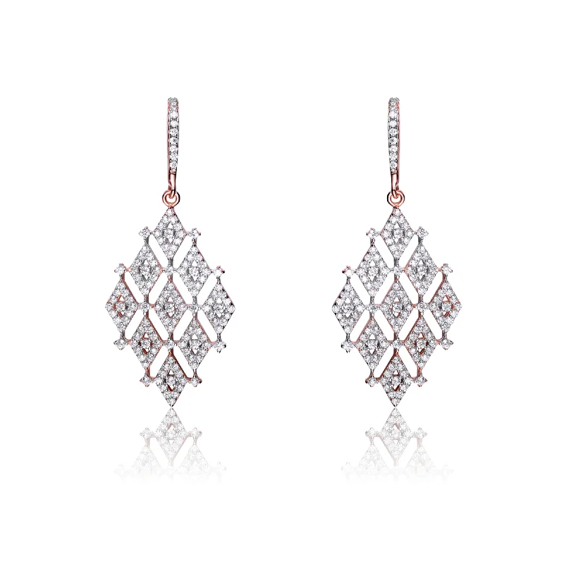 Subtle pearl earrings-Palais Damask Argyle Earrings