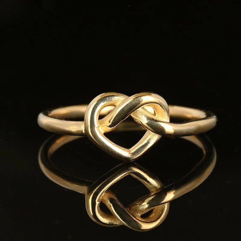 Flat twist rings-Flat twist rings-James Avery 14K Gold Love Knot Heart Ring