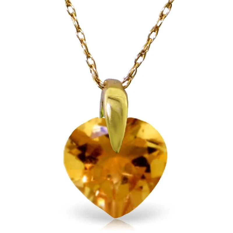 Surf motif necklaces-1.15 Carat 14K Gold Sparks and Flames Citrine Necklace