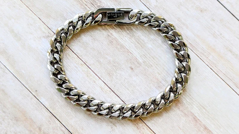 Unique & Co Matt Polished Stainless Steel Bracelet