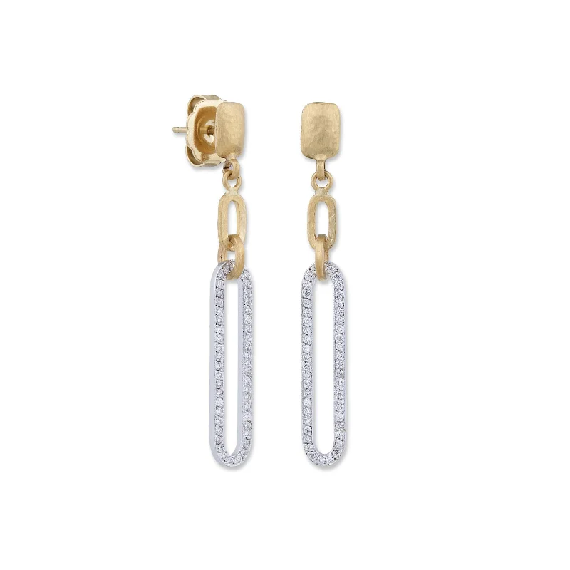 Silk cord earrings-PRE-ORDER: Lika Behar "Chill-Link" Diamond Earrings