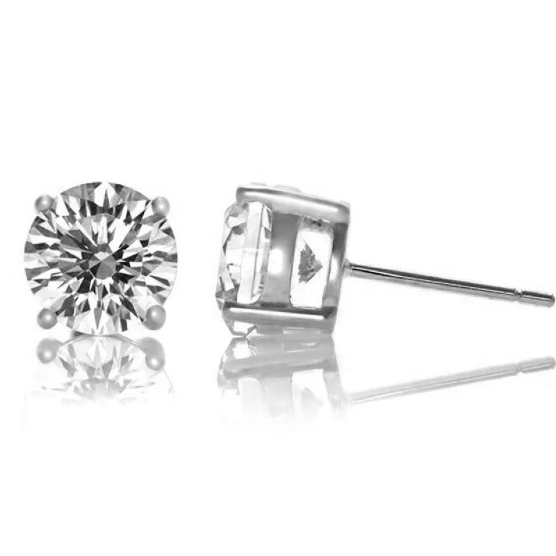 Wide statement earrings-Clermont Classic Solitaire Stud Earrings