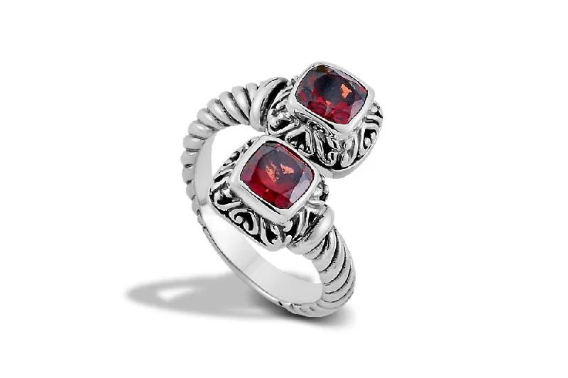 Bead trim rings-Bead trim rings-Guntur Ring- Garnet