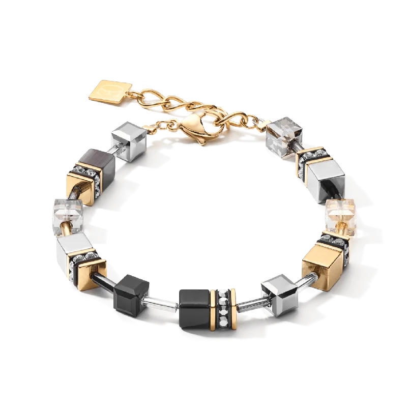 Coeur De Lion GeoCUBE® Grey-Gold Bracelet