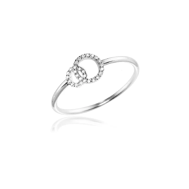 Small stack rings-Small stack rings-Double Halo Pave Diamond Ring