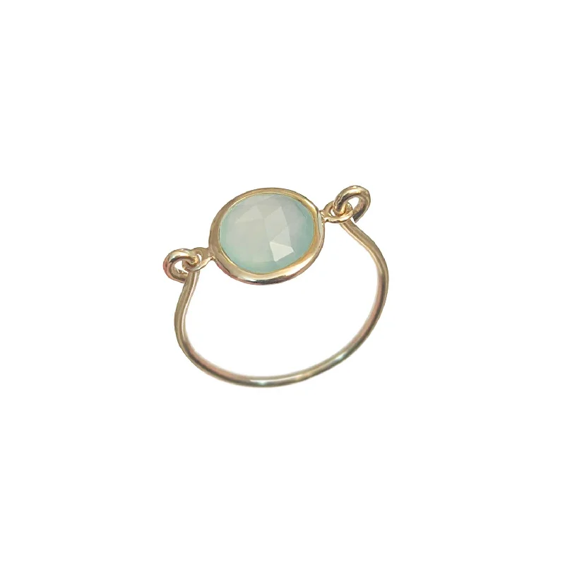 Stone cluster rings-Stone cluster rings-Precious Pop Ring Green Chalcedony - 18k Gold