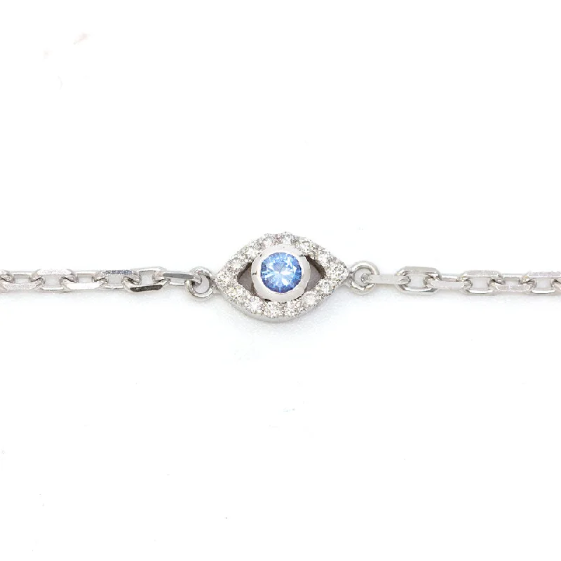 Apotropaic Evil Eye Sapphire & Diamond Bracelet