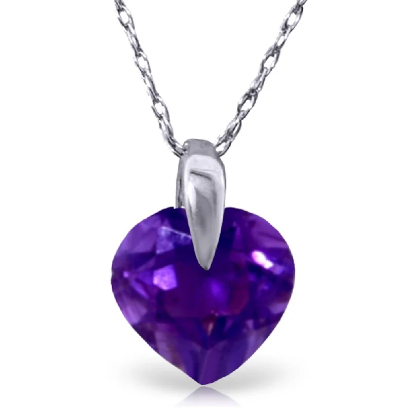 Nine-strand necklaces-1.15 Carat 14K White Gold Joy Makes Sounds Amethyst Necklace