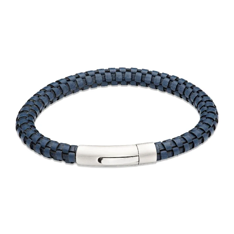 Unique & Co Navy Leather Bracelet