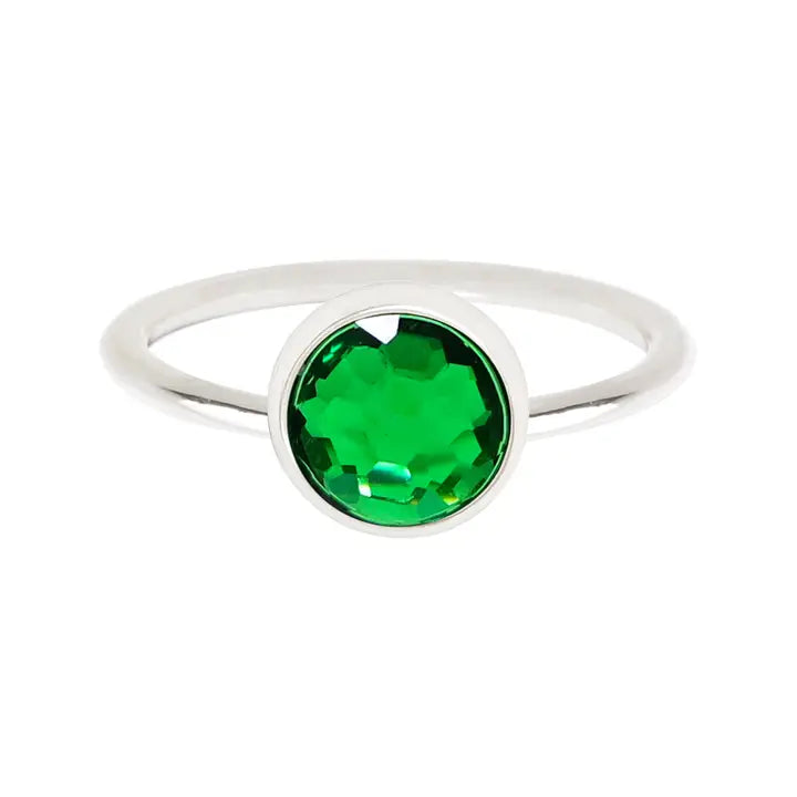 Chunky gem rings-Chunky gem rings-Emerald Crystal Petite Ring