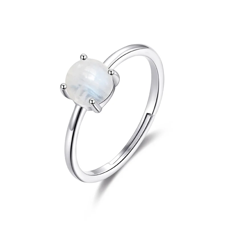 Tiny dot rings-Tiny dot rings-Moonstone Adjustable Ring