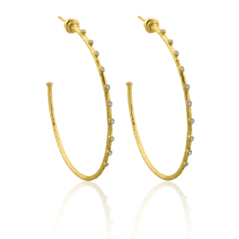 Alloy design earrings-PRE-ORDER: Lika Behar 55mm "Dima" Hoop Earrings