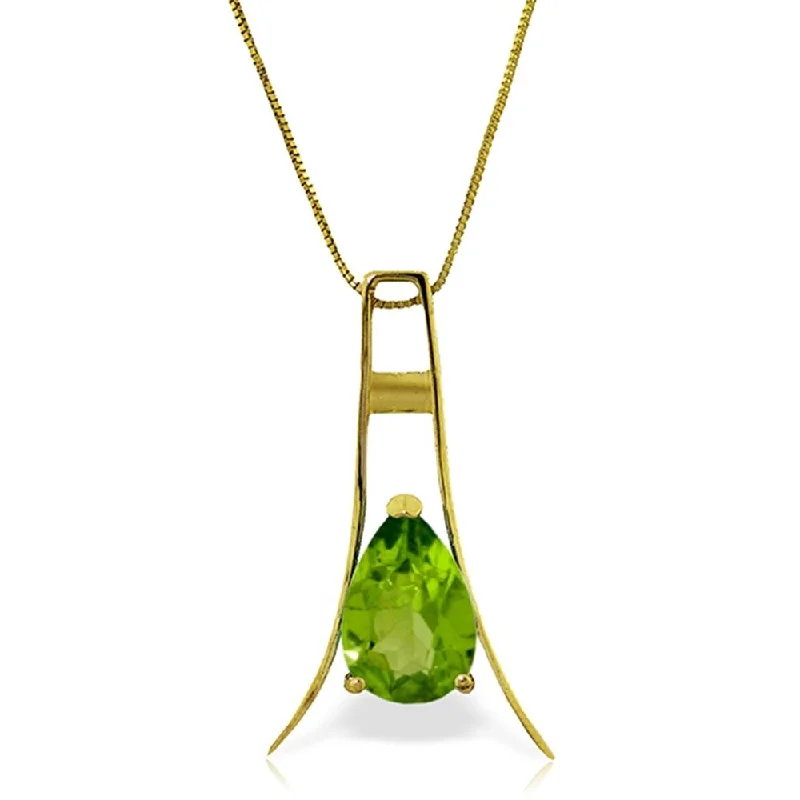 Multi-link necklaces-1.5 Carat 14K Gold September in Paris Peridot Necklace