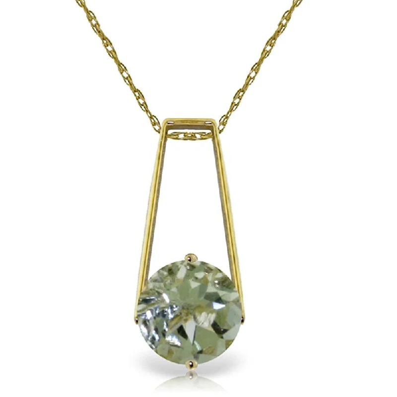 Bold art necklaces-1.45 Carat 14K Gold Boundless Moment Green Amethyst Necklace