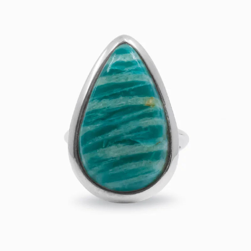 Light clay rings-Light clay rings-Amazonite Ring