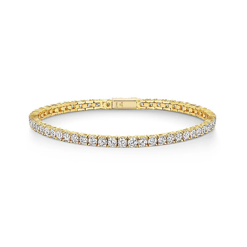 Jools Gold Cubic Zirconia Tennis Bracelet