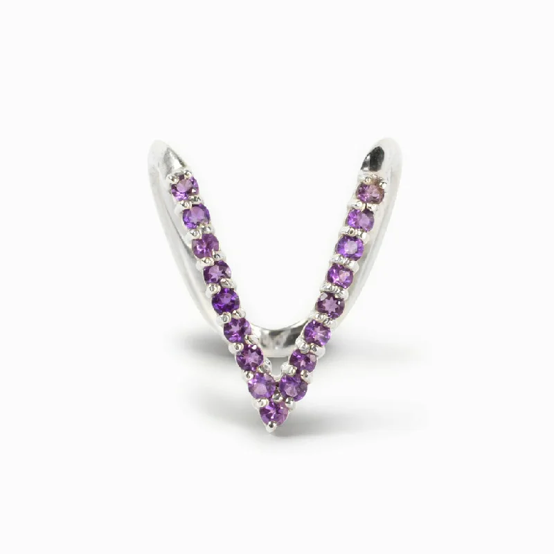 Bead-woven rings-Bead-woven rings-Amethyst Ring