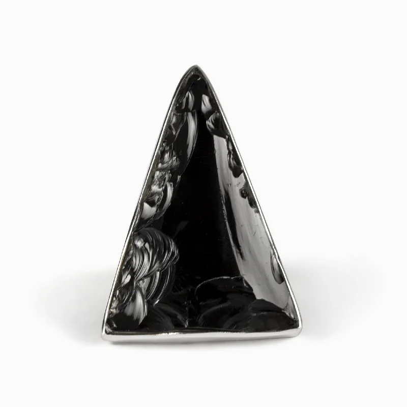 Pure star rings-Pure star rings-Apache Tear Obsidian Ring