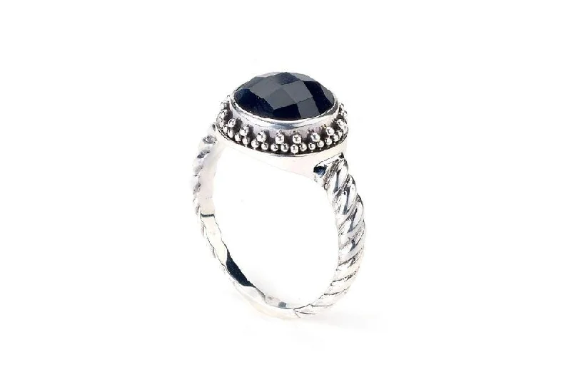 Surf inlay rings-Surf inlay rings-Batur Ring- Onyx