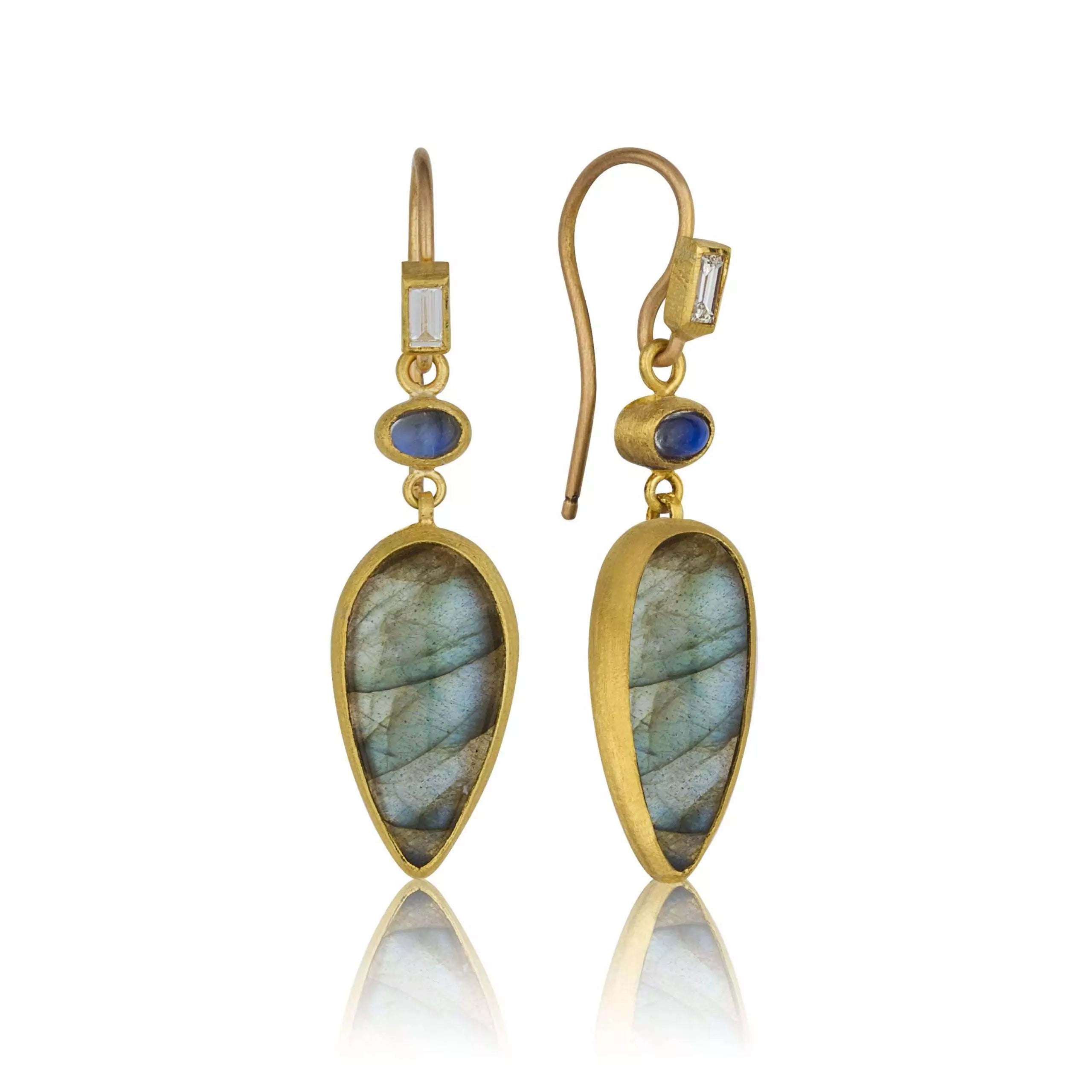 Thin threader earrings-Lika Behar "MIA" Earring