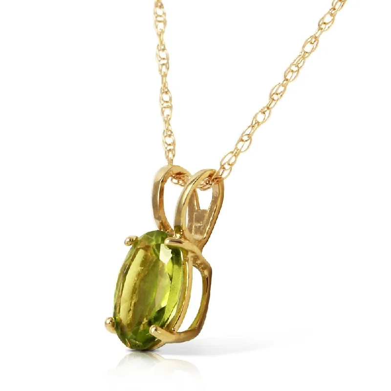 Stellar star necklaces-0.85 CTW 14K Solid Gold Surprised By Joy Peridot Necklace