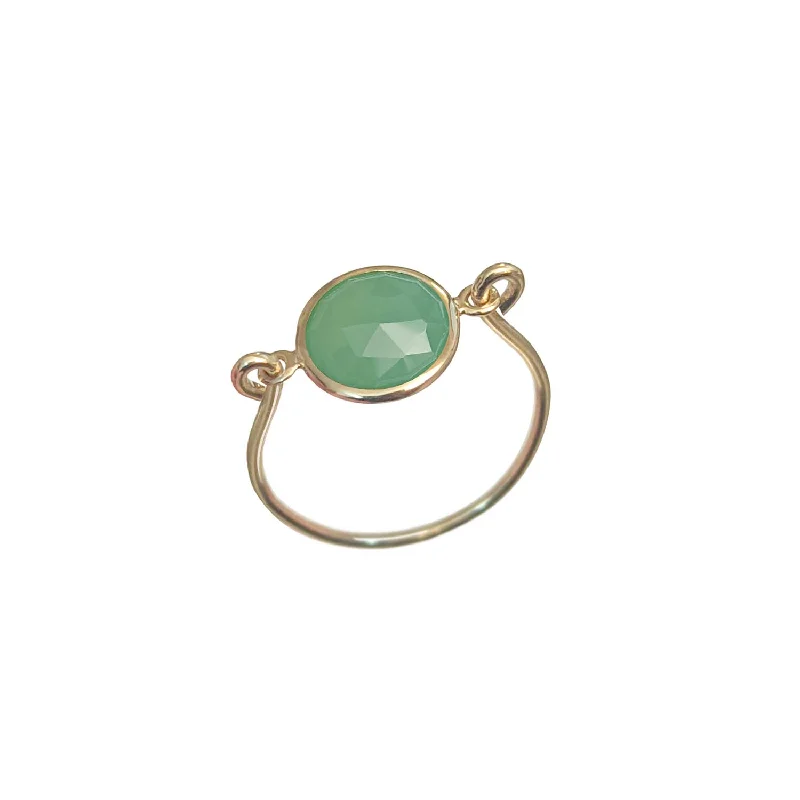 Moon motif rings-Moon motif rings-Precious Pop Ring Chrysoprase - 18k Gold