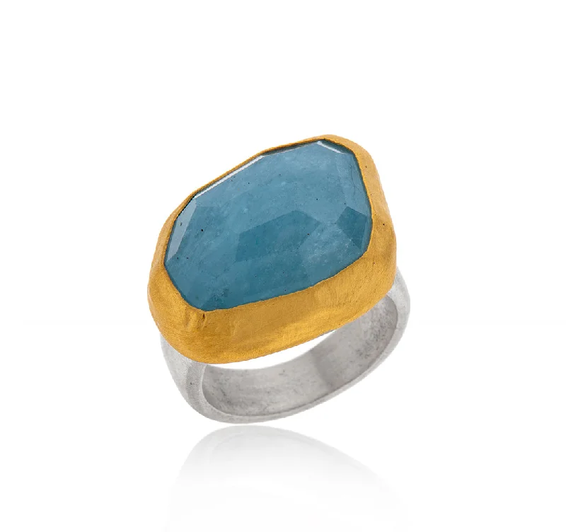 Peace gem rings-Peace gem rings-Nava Zahavi Blue Rock Ring