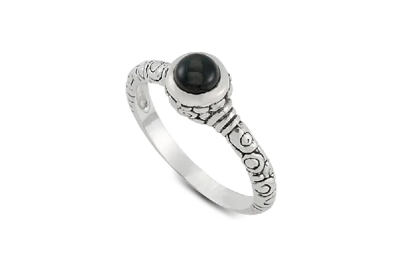 Rose gold rings-Rose gold rings-Iyang Ring- Onyx