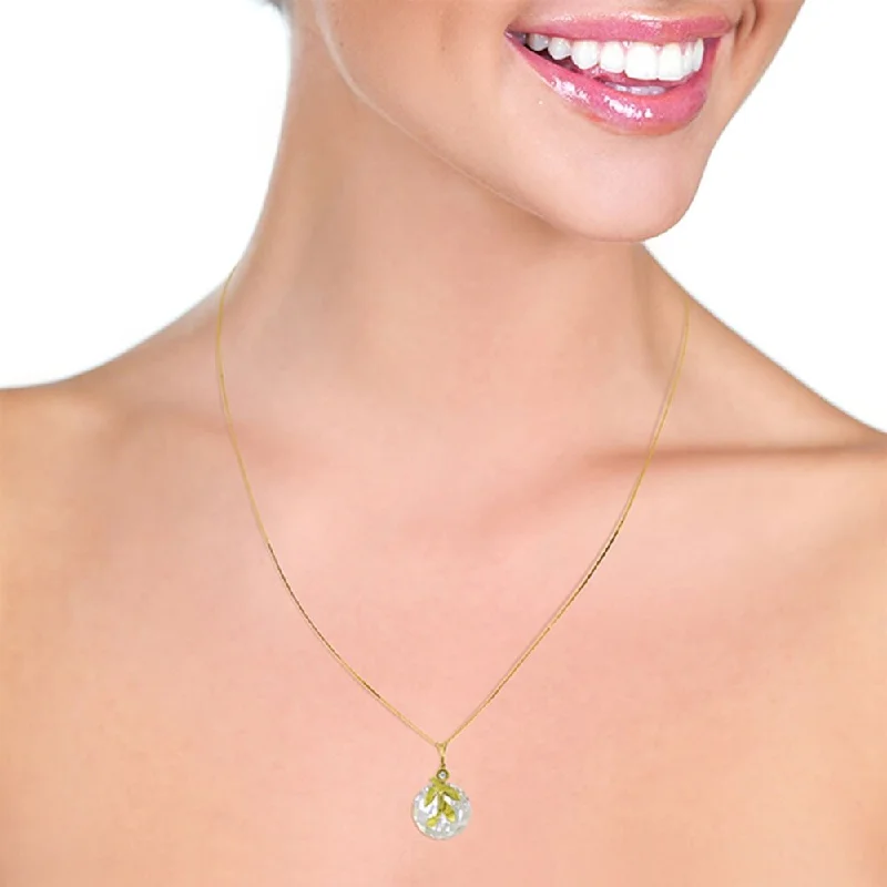 Aged charm necklaces-5.32 CTW 14K Solid Gold Necklace Natural White Topaz Diamond