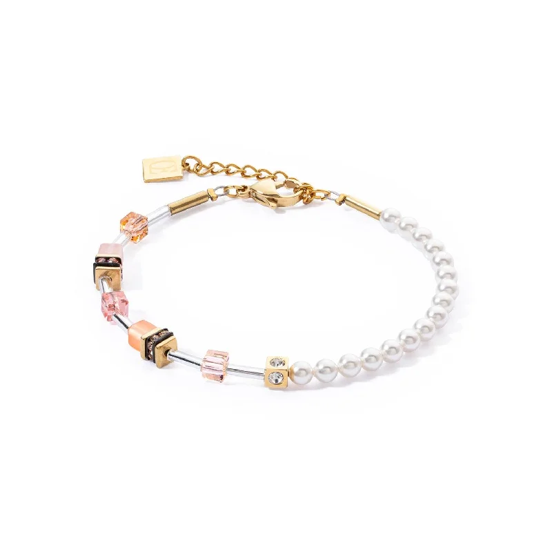 Coeur De Lion GeoCUBE® Mini Fusion Apricot Pearl Bracelet