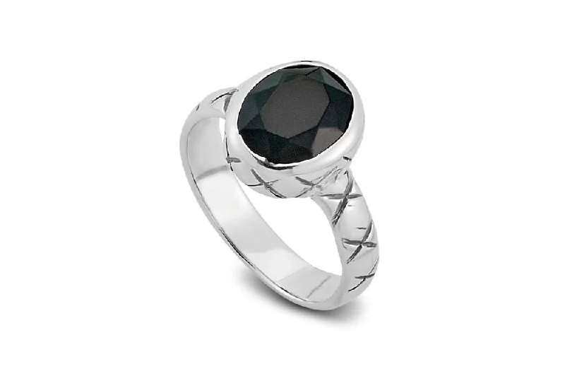 Java tile rings-Java tile rings-Salah Ring- Onyx