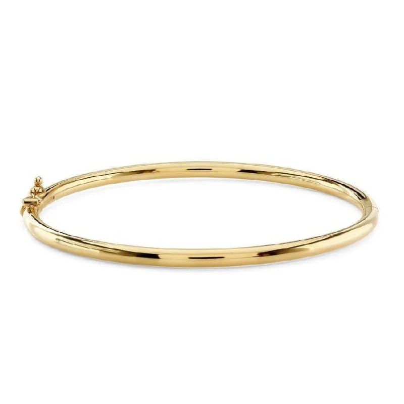 9ct Yellow Gold Pol Solid Bangle