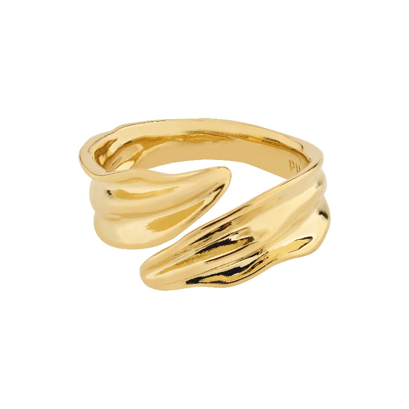 Chunky stone rings-Chunky stone rings-ELISSA ring gold-plated