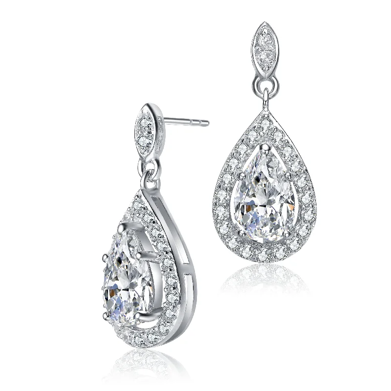 Fine triangle earrings-Constance Palais Teardrop Earrings