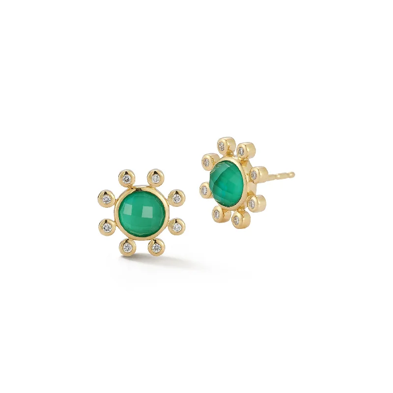 Oval dangle earrings-Little Dipper Studs - Jade