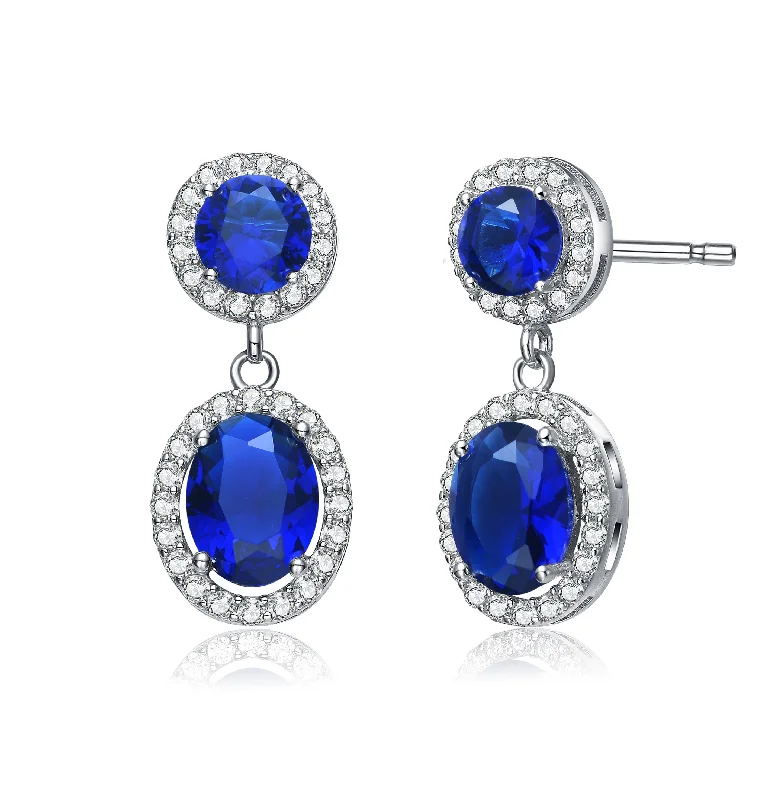 Surf design earrings-La Roche Ocean Blue Stately Drop Earrings