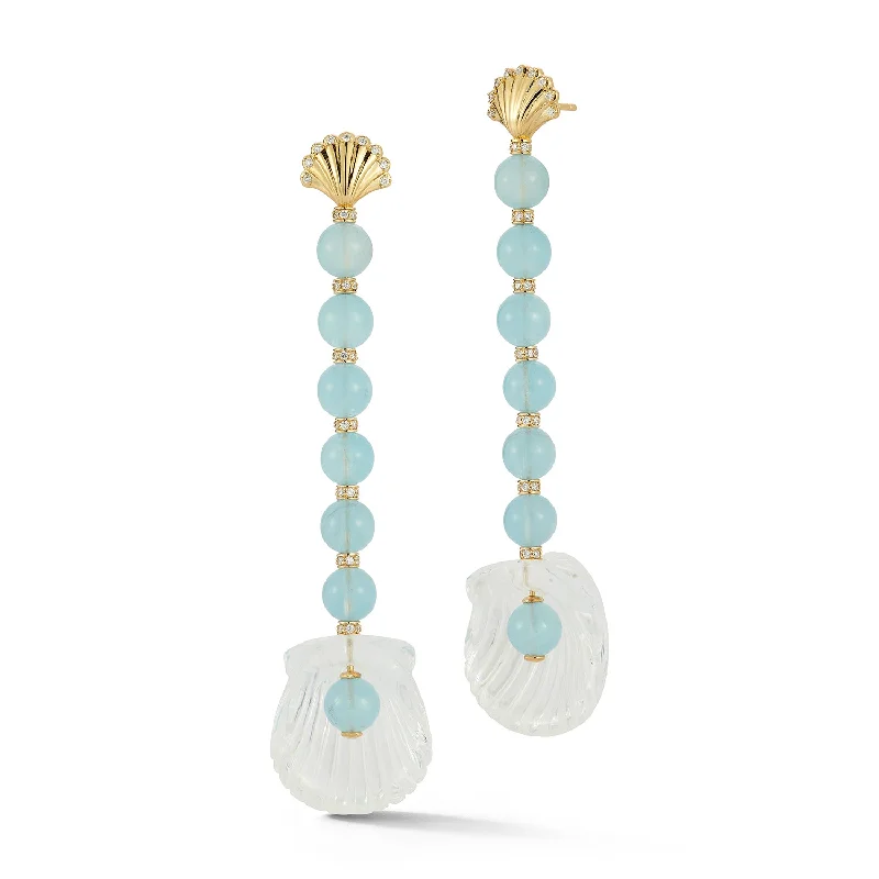 Polished bead earrings-Venus Dream Shell Earrings