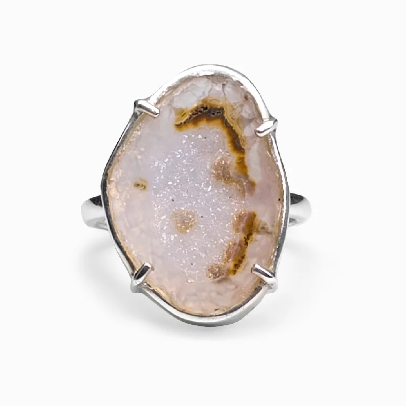 Rough texture rings-Rough texture rings-Agate Geode Ring