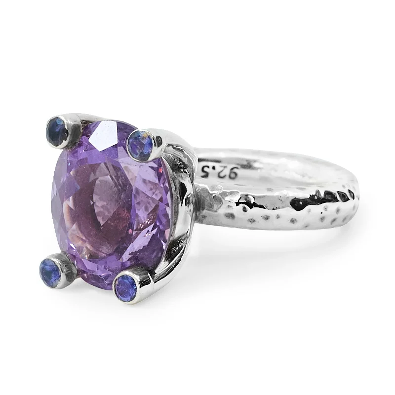 Glossy eternity rings-Glossy eternity rings-Amethyst and Iolite Ring